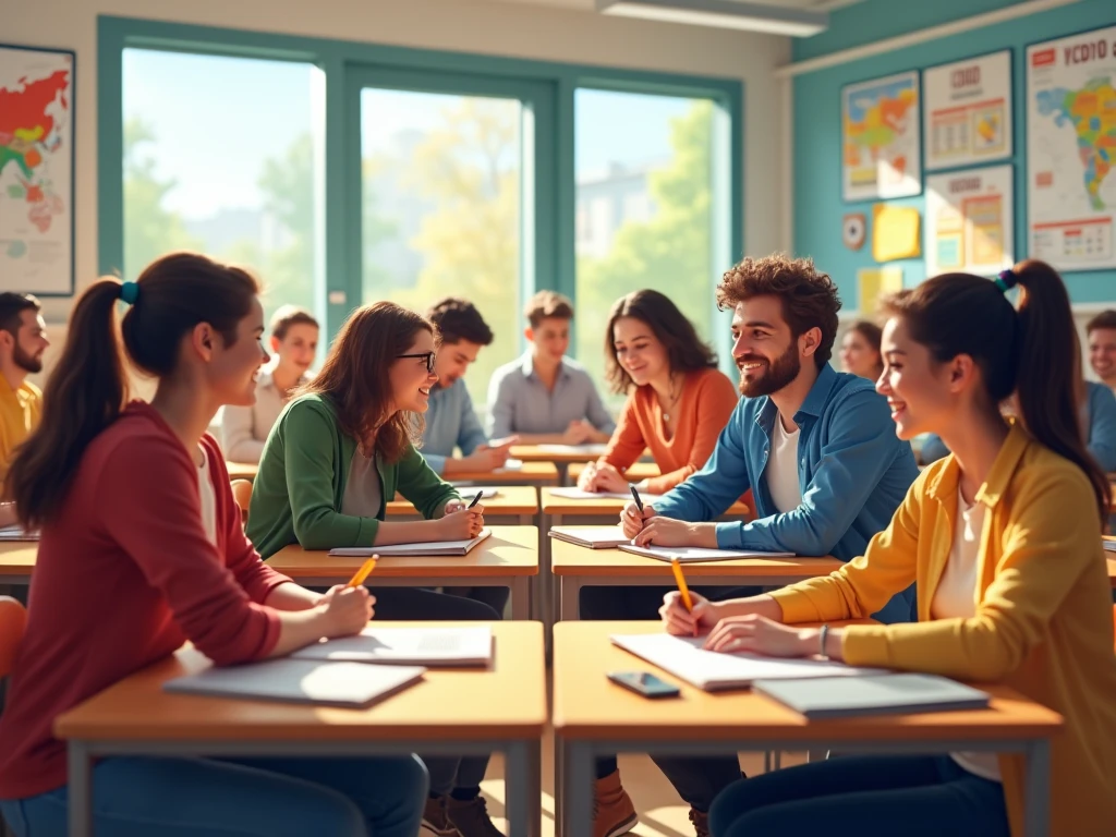 Language classroom at Departmentpremiu